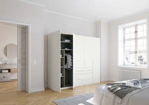 Armoire à portes battantes Purisma B Blanc alpin - Largeur : 251 cm