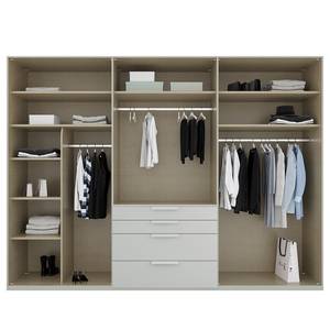 Armoire à portes battantes Purisma B Gris soie - Largeur : 301 cm