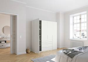 Armoire à portes battantes Purisma B Blanc alpin - Largeur : 201 cm