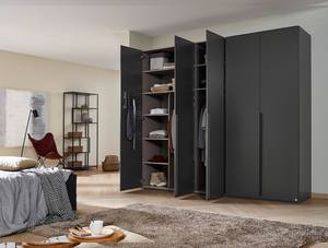 Drehtürenschrank Purisma Typ A Graphit - Breite: 251 cm