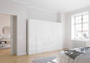 Armoire Purisma avec portes en verre B Blanc alpin - Largeur : 301 cm