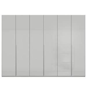 Armoire Purisma avec portes en verre A Gris soie - Largeur : 301 cm