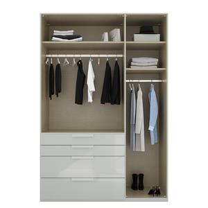 Armoire Purisma avec portes en verre B Gris soie - Largeur : 151 cm