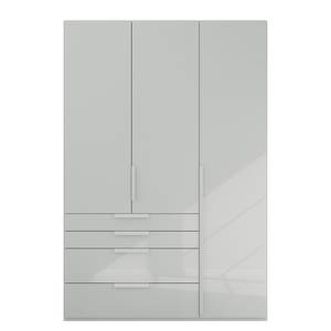 Armoire Purisma avec portes en verre B Gris soie - Largeur : 151 cm