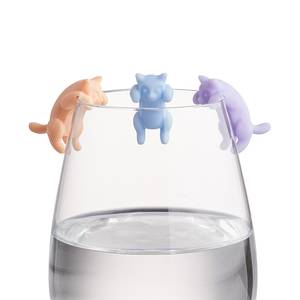 Glasmarker MY DRINK Meerkleurig - Plastic - 1.5 x 1.2 x 5 cm