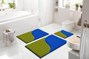 Tapis de bain Manta Polyacrylique - Bleu / Vert - 70 x 120 cm