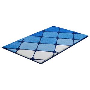 Tappetino da bagno Shanga Poliacrilico - Blu / Bianco - 60 x 100 cm