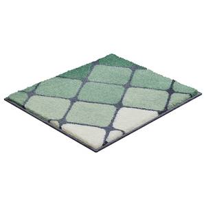 Badmat Shanga polyacryl - Groen/wit - 50 x 60 cm