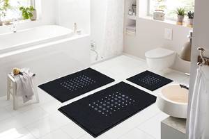 Tapis de bain Siria Polyacrylique - Noir - 50 x 60 cm