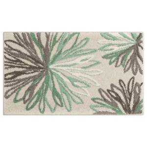 Badmat Art polyacryl - groen/beige - 70 x 120 cm