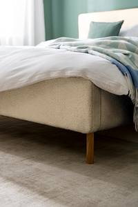 Gestoffeerd bed LOTTE Bouclè Abby: Beige - 180 x 200cm