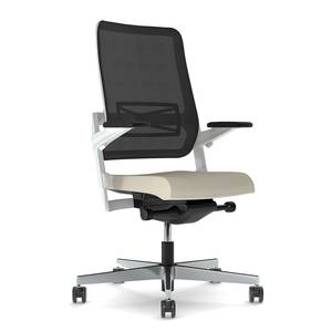 Chaise de bureau ergonomique XILIUM A Blanc crème