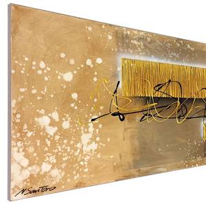 Impression sur toile Golden Cage Cadre en bois massif avec toile