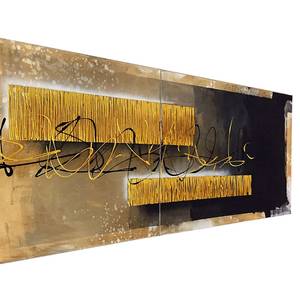Impression sur toile Golden Cage Cadre en bois massif avec toile