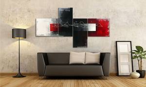 Impression sur toile Red Dawn Cadre en bois massif avec toile