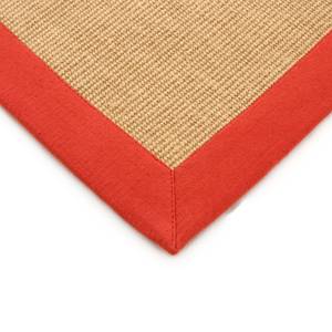 Tapis en jute Bafor Jute - Rouge - 80 x 150 cm