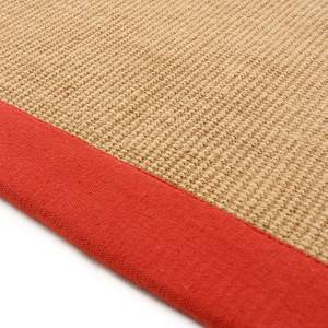 Tapis en jute Bafor Jute - Rouge - 80 x 150 cm