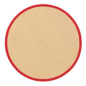 Tapis en jute Bafor rond Jute - Rouge - Diamètre : 200 cm