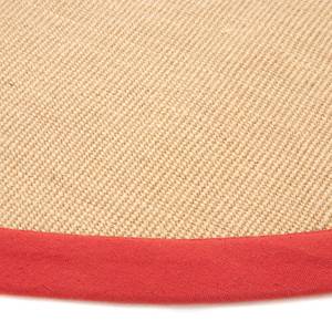 Jute vloerkleed Bafor rond jute - Rood - Diameter: 200 cm