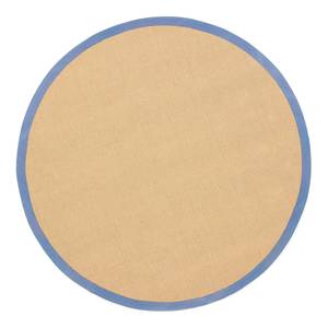 Jute vloerkleed Bafor rond jute - Blauw - Diameter: 160 cm