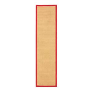 Tapis de couloir en jute Bafor Jute - Rouge - 80 x 400 cm