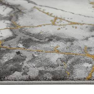 Kurzflorteppich Pico Polyester - Grau / Gold - 160 x 230 cm