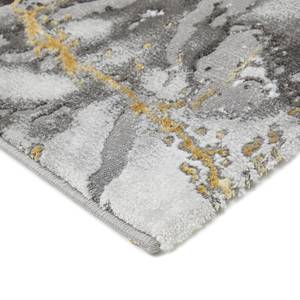 Kurzflorteppich Pico Polyester - Grau / Gold - 160 x 230 cm