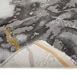 Kurzflorteppich Pico Polyester - Grau / Gold - 160 x 230 cm