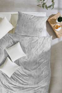 Parure de lit en flanelle Woodland Coton - Gris - 135 x 200 cm - Gris