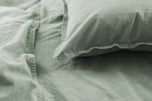 Parure de lit délavée Smood pure Coton - Vert - 135 x 200 cm - 135 x 200 cm + oreiller 80 x 80 cm