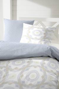 Parure de lit en percale Rotator Coton - Bleu - 135 x 200 cm - Bleu - 135 x 200 cm + oreiller 80 x 80 cm