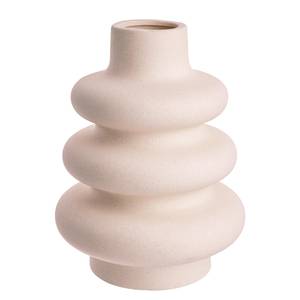 Vase CURVES Steinzeug - Creme - Höhe: 24 cm