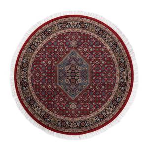 Tapis en laine Benares Bidjar rond 100 % laine vierge - Rouge - Diamètre : 200 cm