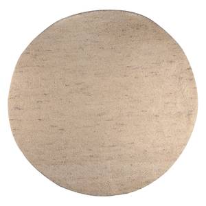 Wollen vloerkleed Hadj Rond 100% scheerwol - Crème - Diameter: 250 cm