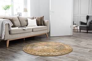 Tapis Gabiro 208 rond Polypropylène - Beige - Diamètre : 200 cm