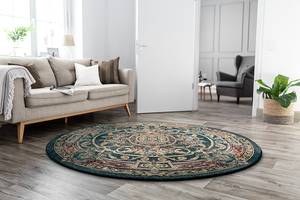 Tapis Gabiro 856 rond Polypropylène - Vert - Diamètre : 200 cm