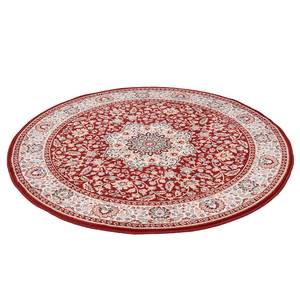 Tapis en laine Dolna rond 100 % laine vierge - Rouge - Diamètre : 200 cm