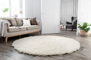 Tapis en laine Flokos 1250 100 % laine vierge - Blanc - 200 x 200 cm