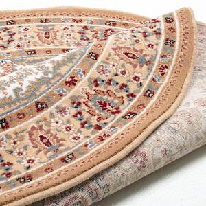 Tapis en laine Dolna rond 100 % laine vierge - Beige - Diamètre : 240 cm