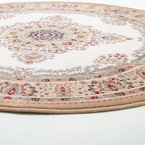 Tapis en laine Dolna rond 100 % laine vierge - Beige - Diamètre : 240 cm