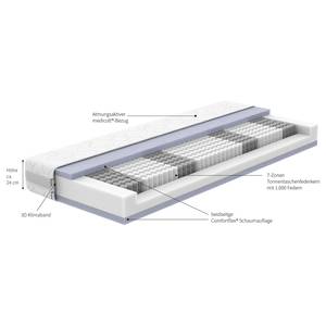 Tonnentaschenfederkernmatratze Medipur 120 x 200cm - H2