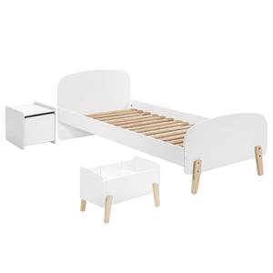 Kinderbed-set Kiddy met speelgoedkist MDF - 90 x 200 cm - Wit