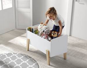 Ensemble lit/tiroir Kiddy avec caisson MDF - 90 x 200 cm - Blanc