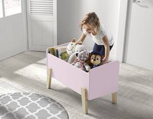 Kinderbett-Set Kiddy mit Spielkiste MDF - 90 x 200 cm - Rosa