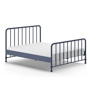 Metallbett Bronxx Eisen - Blau - 160 x 200cm