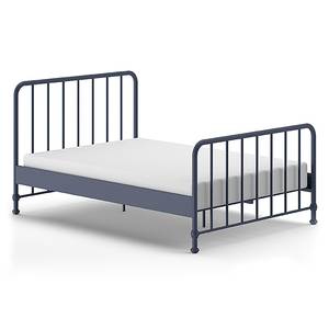 Metalen bed Bronxx ijzer - Blauw - 140 x 200cm