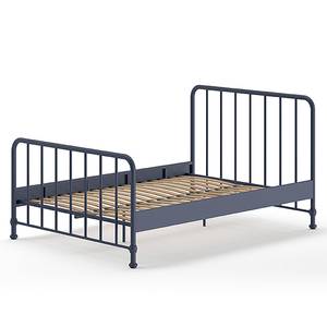 Metalen bed Bronxx ijzer - Blauw - 140 x 200cm