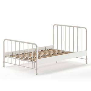 Metalen bed Bronxx ijzer - Wit - 140 x 200cm