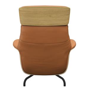 Ligfauteuil BLOMST Leer Danbi: Cognac - Zwart - Eik