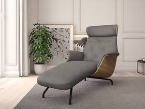 Chaise relax BLOMST Cuir Danbi: Marron - Noir - Chêne